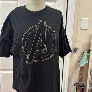 Marvel Black T-Shirt with Silver Logo